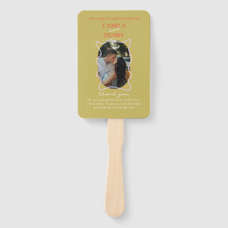 Farbenfrohe Hochzeitsfeier Handfan Fächer