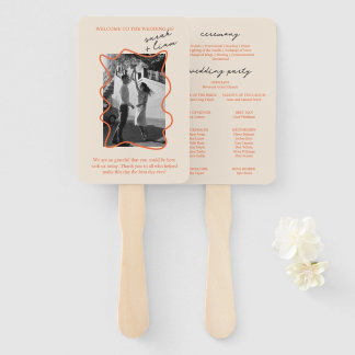 Farbenfrohe Hochzeitsfeier Handfan Fächer