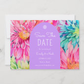 Farbenfrohe Hochzeitsfeier im tropischen Foto Save The Date (Vorderseite)