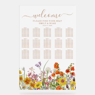 Farbenfrohe Hochzeitsskala für wild lebende Blume Acrylschild