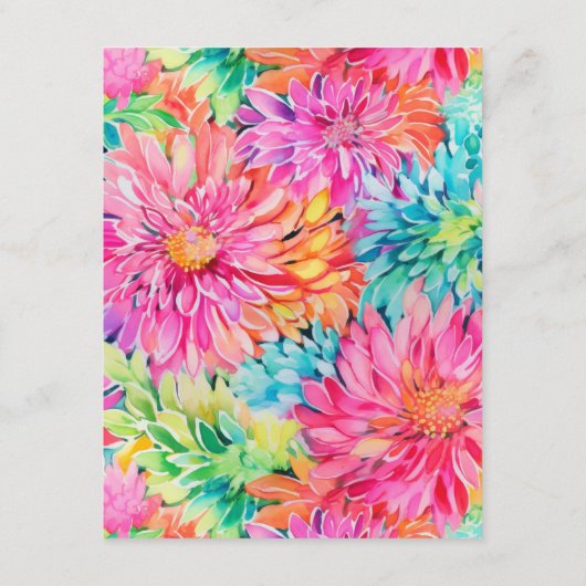 Farbenfrohe Hochzeitsstimmung in tropischem Flair Begleitkarte (Rückseite)