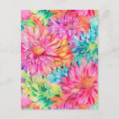 Farbenfrohe Hochzeitsstimmung in tropischem Flair Begleitkarte (Rückseite)