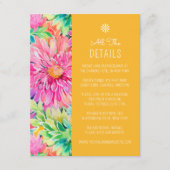 Farbenfrohe Hochzeitsstimmung in tropischem Flair Begleitkarte (Vorderseite)