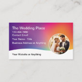 Farbenfrohe Hochzeitsthemen Moderne Visitenkarten Visitenkarte (Vorderseite)