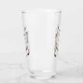 Farbenfrohe Hockeyschläger Glas (Links)