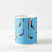 Farbenfrohe Hockeyschläger Kaffeetasse (Mittel)
