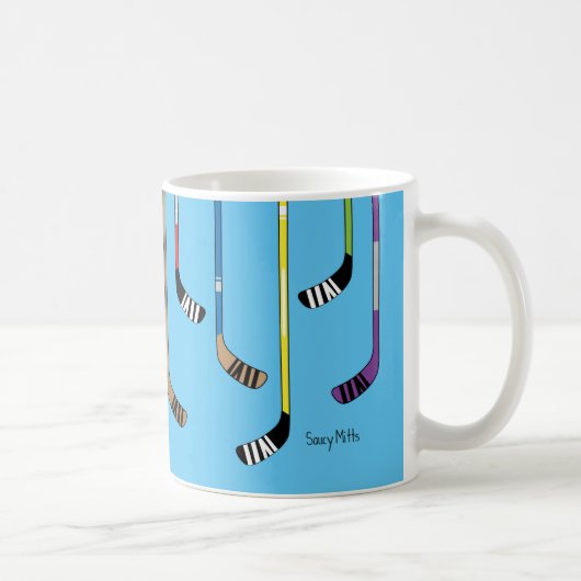 Farbenfrohe Hockeyschläger Kaffeetasse (Rechts)