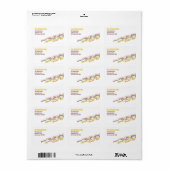 Farbenfrohe Holiday Liebe Peace Joy Address Labels Adressaufkleber (Vorne)