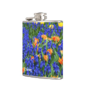 Farbenfrohe Holland Blub Blume Custom Flask Flachmann (Links)