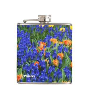 Farbenfrohe Holland Blub Blume Custom Flask Flachmann