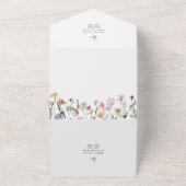 Farbenfrohe holländische Blumenköpfe & Butterflies All In One Einladung (Außenbereich)