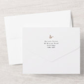 Farbenfrohe holländische Blumenköpfe & Butterflies All In One Einladung (Rückseite)