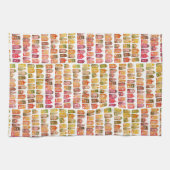 Farbenfrohe holländische Häuser Amsterdam Muster R Geschirrtuch (Horizontal)