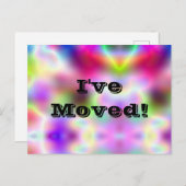 Farbenfrohe holografische Adressenänderung Postkarte (Vorne/Hinten)