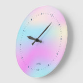 Farbenfrohe holografische Bildergeschichte Große Wanduhr (Winkel)