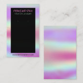 Farbenfrohe holografische Kette und Ohrendarstellu Visitenkarte (Vorne/Hinten)