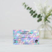 Farbenfrohe holografische Malerei Visitenkarte (Stehend Vorderseite)