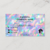 Farbenfrohe holografische Malerei Visitenkarte (Vorderseite)