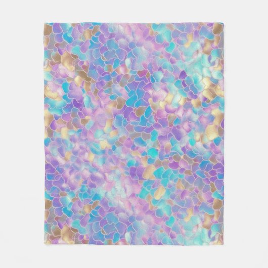 Farbenfrohe holografische Textur Fleecedecke (Vorderseite)