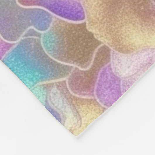 Farbenfrohe holografische Textur Fleecedecke (Ecke)