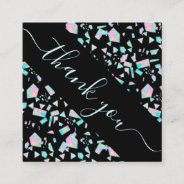 Farbenfrohe Holographic Mosaic Discount & Danke Quadratische Visitenkarte