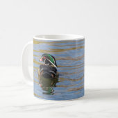 Farbenfrohe Holzente Kaffeetasse (Vorderseite Links)