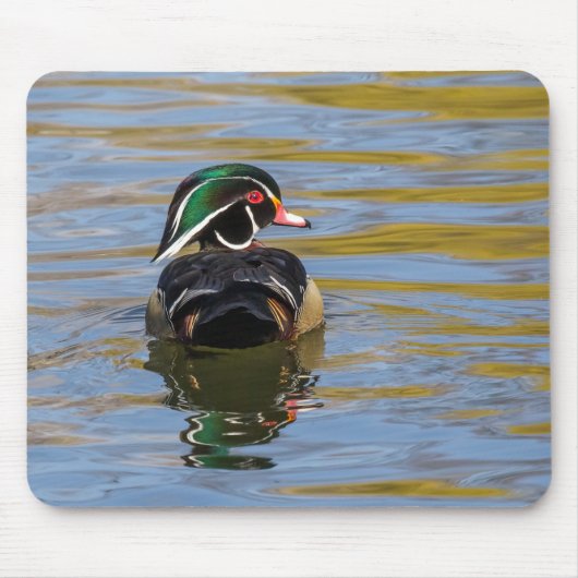 Farbenfrohe Holzente Mousepad (Vorne)