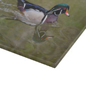 Farbenfrohe Holzente Schneidebrett (Ecke)