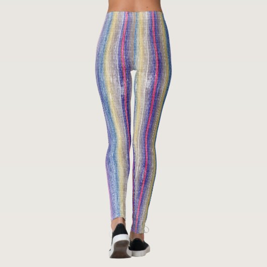 farbenfrohe Holzgeschenke Leggings (Rückseite)