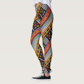 Farbenfrohe Holzgestaltung Leggings (Links)