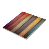 Farbenfrohe Holzkacheln Fliese (Seite)