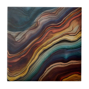 Farbenfrohe Holzkacheln Fliese