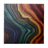 Farbenfrohe Holzkacheln Fliese (Vorderseite)