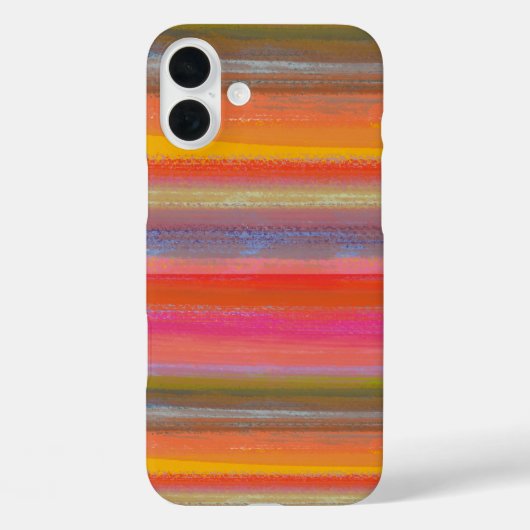 Farbenfrohe Holzkohle Boho Streifen Case-Mate iPhone Hülle (Rückseite)