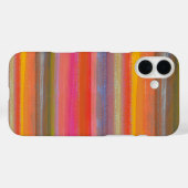 Farbenfrohe Holzkohle Boho Streifen Case-Mate iPhone Hülle (Rückseite (Horizontal))