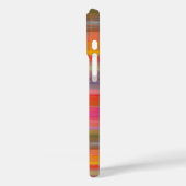 Farbenfrohe Holzkohle Boho Streifen Case-Mate iPhone Hülle (Rückseite / Links)