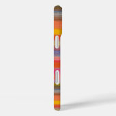 Farbenfrohe Holzkohle Boho Streifen Case-Mate iPhone Hülle (Rückseite / Rechts)
