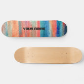 Farbenfrohe Holzkörner Skateboard (Horizontal)