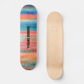 Farbenfrohe Holzkörner Skateboard (Vorderseite)