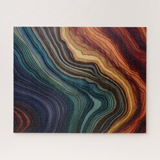 Farbenfrohe Holzpuzzle Puzzle (Horizontal)