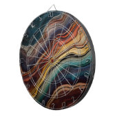 Farbenfrohe Holztafel Dartscheibe (Vorderseite rechts)