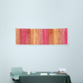 farbenfrohe Holzwand Banner (Messeveranstaltung)