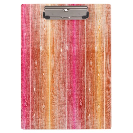 farbenfrohe Holzwand Klemmbrett (Vorderseite)