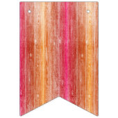 farbenfrohe Holzwand Wimpelkette (Dritte Fahne)