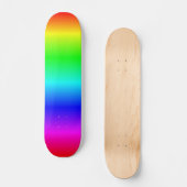 Farbenfrohe Holzzaunplanken Regenbogenskateboard Skateboard (Vorderseite)