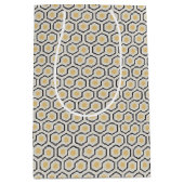 Farbenfrohe Honeycomb Grid Pattern Shopping Bag Mittlere Geschenktüte (Vorderseite)