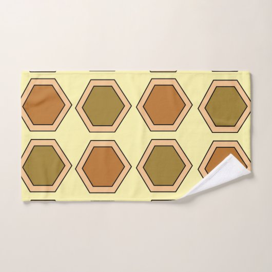 Farbenfrohe Honigwabe Badhandtuch Set (Handtuch)