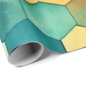 Farbenfrohe Honigwabe Geschenkpapier (Rolleneckpunkt)