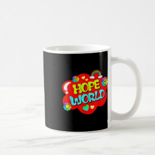 Farbenfrohe Hope World Kaffeetasse