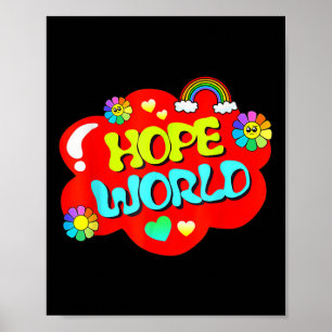 Farbenfrohe Hope World Poster